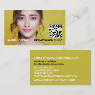 Stylish Dermatologist, Dermatology Clinic, QR Code Visitekaartje