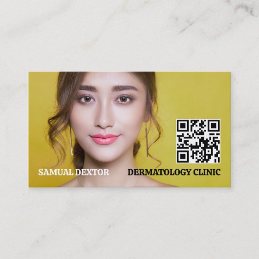 Stylish Dermatologist, Dermatology Clinic, QR Code Visitekaartje (Voorkant)