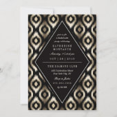 Stylish Diamond Ikat Pattern Bachelorette Party Kaart (Voorkant)