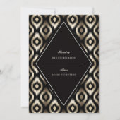 Stylish Diamond Ikat Pattern Bachelorette Party Kaart (Achterkant)