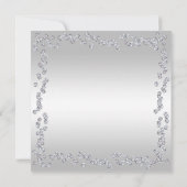 Stylish Diamonds Silver 60th Wedding Anniversary Kaart (Achterkant)