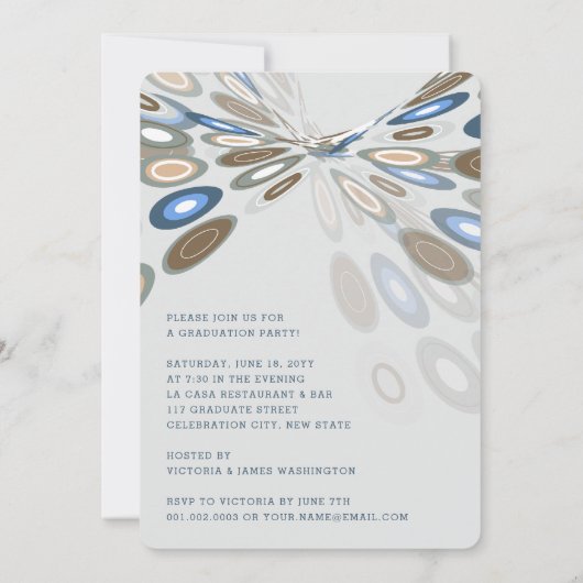 Stylish Digital Butterfly Photo Graduparty Kaart (Achterkant)