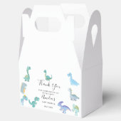 Stylish Dinosaur Baby Shower White Bedankdoosjes (Geopend)