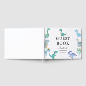 Stylish Dinosaur Baby Shower White Gastenboek (Volledig)