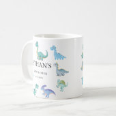 Stylish Dinosaur Baby Shower White Koffiemok (Voorkant links)