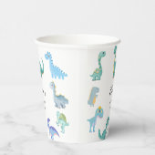 Stylish Dinosaur Baby Shower White Papieren Bekers (Rechts)