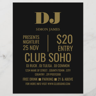 Stylish DJ, Club Event Adverteren Flyer