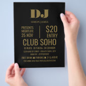Stylish DJ, Club Event Adverteren Flyer (Hand)