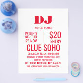 Stylish DJ, Club Event Adverteren Flyer (Enkel)