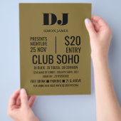 Stylish DJ, Club Event Adverteren Flyer (Hand)