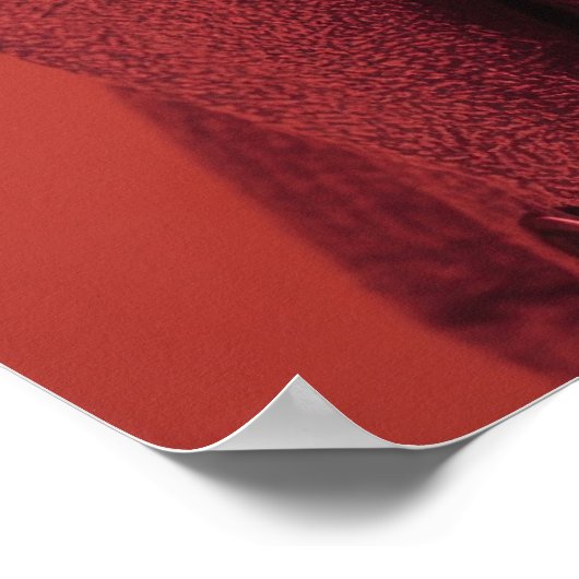 Stylish Dog Portrait in Red Poster (Hoek)