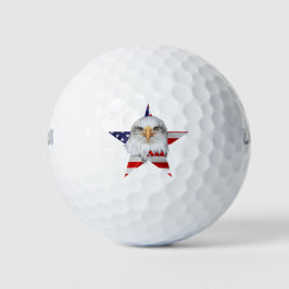 Stylish Eagle, The American Flag, Patriotic Golfballen