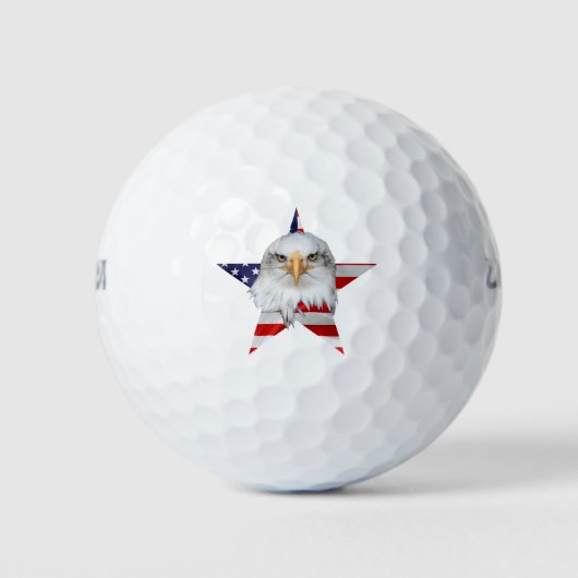 Stylish Eagle, The American Flag, Patriotic Golfballen (Voorkant)