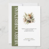 Stylish earthy colors Christmas greeting card Feestdagenkaart (Voorkant)