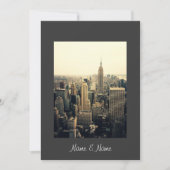 Stylish Elegant New York Wedding Invitation Kaart (Voorkant)