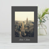 Stylish Elegant New York Wedding Invitation Kaart (Staand voorkant)
