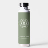 Stylish Elegant Sage Green Company Business Logo Waterfles (Links)