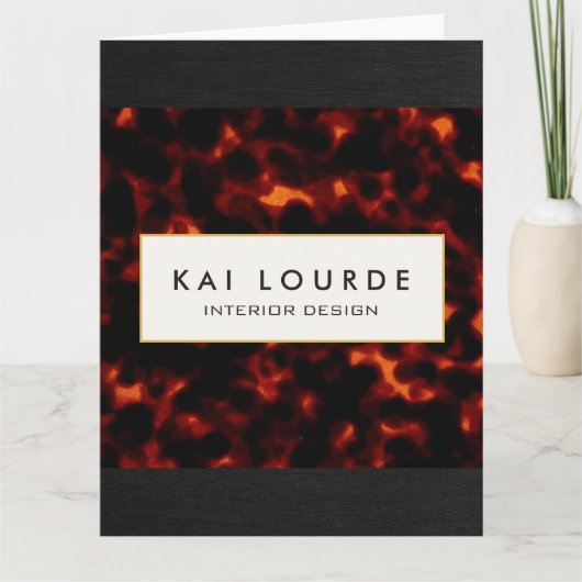 Stylish Elegant Tortoiseshel Kaart (Voorkant)