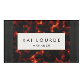 Stylish Elegant Tortoiseshel Naambadge