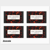 Stylish Elegant Tortoiseshel Rechthoekige Sticker (Vel)