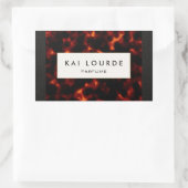 Stylish Elegant Tortoiseshel Rechthoekige Sticker (Tas)