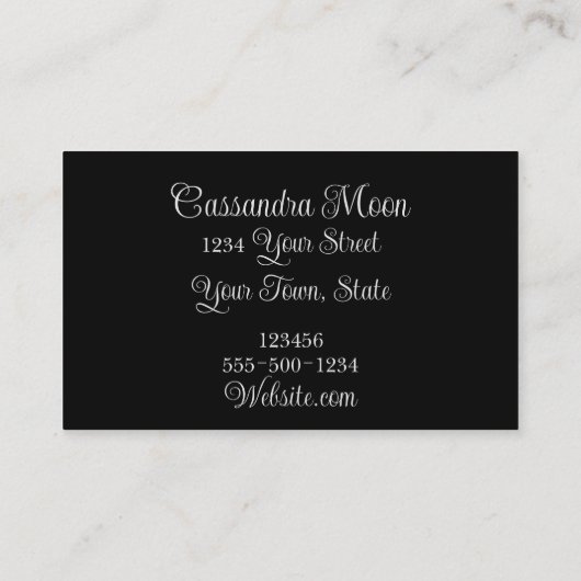 Stylish, Elegant Vintage Visitekaartje (Achterkant)