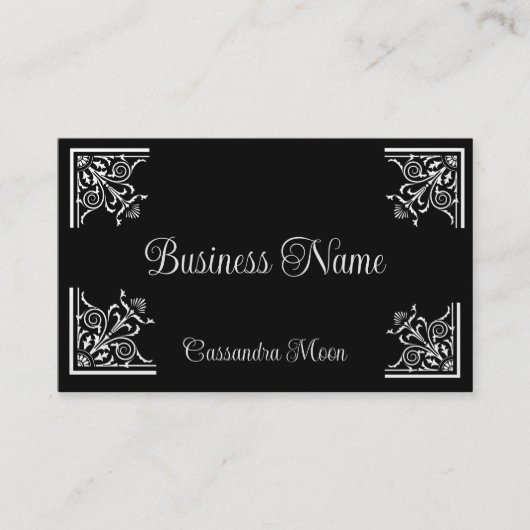 Stylish, Elegant Vintage Visitekaartje (Voorkant)