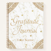  Stylish Elegant White Gold Personalized Gratitude Notitieboek (Voorkant)