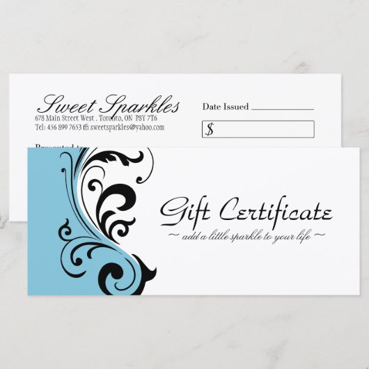 STYLISH EN BOLD GIFT-CERTIFICAAT (Voorkant / Achterkant)