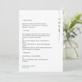 Stylish Engagement Wedding or Bridal Shower Menu Kaart (Staand voorkant)