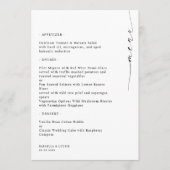 Stylish Engagement Wedding or Bridal Shower Menu Kaart (Voorkant)