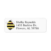 Stylish Expecting Mom Bee return address label (Voorkant)