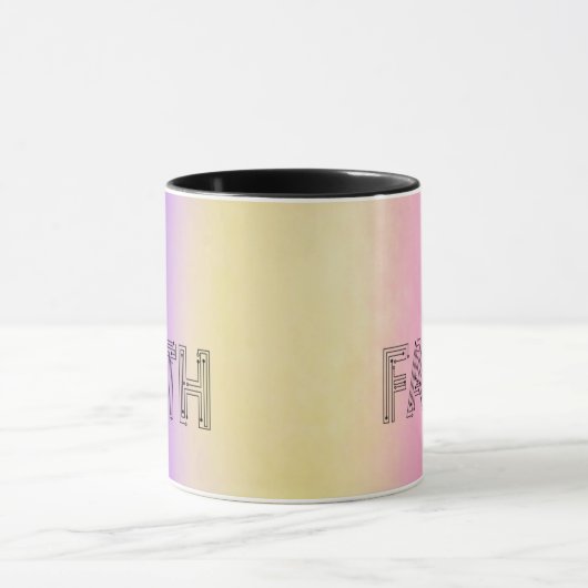 Stylish faith typography coffee mug mok (Midden)