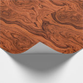 Stylish Faux Walnut Pattern Cadeaupapier (Hoek)