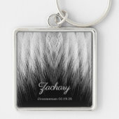 Stylish Feathers Monogrammed Sleutelhanger (Voorkant)