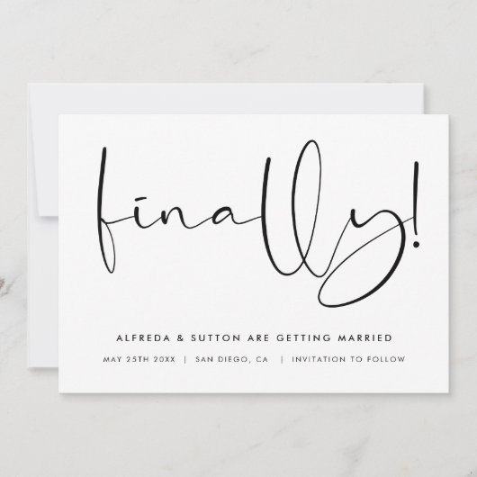 Stylish Finally Save The Date (Voorkant)