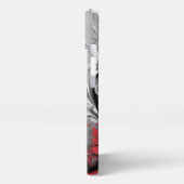 Stylish Floral and Lacy Leaf Design iPhone Hoesje (Linkerkant)