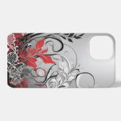 Stylish Floral and Lacy Leaf Design iPhone Hoesje (Achterkant horizontaal)