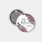 Stylish Floral Best Mam ooit Magneet (Voorkant / Achterkant)