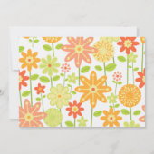 Stylish Floral Couples Wedding Shower Kaart (Achterkant)