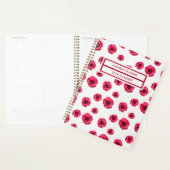 Stylish Floral Cream Red Roses Pattern Name 2026 Planner (Display)