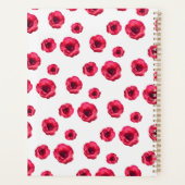 Stylish Floral Cream Red Roses Pattern Name 2026 Planner (Achterkant)