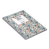 Stylish Floral Neutrals Personalized Recipe  Notitieboek (Rechterzijde)