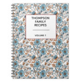 Stylish Floral Neutrals Personalized Recipe  Notitieboek (Voorkant)