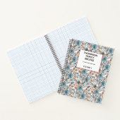 Stylish Floral Neutrals Personalized Recipe  Notitieboek (Binnen)