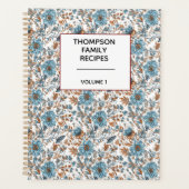 Stylish Floral Neutrals Personalized Recipe  Planner (Voorkant)