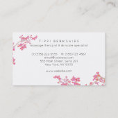 Stylish Floral Spa Massage Therapist Boutique Spa Visitekaartje (Achterkant)