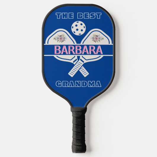 Stylish Floral the Best Grandma First Name Pickleball Paddle (Voorkant)