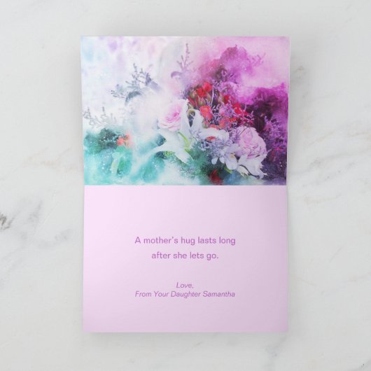 Stylish Flowers Moederdag Feestdagen Kaart (Binnen)