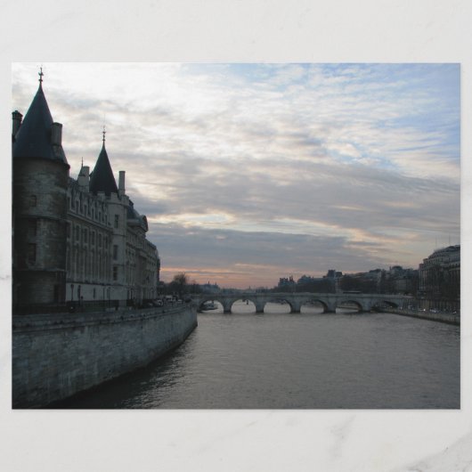 Stylish Flyer met prachtige zonsondergang in Parij (Voorkant)